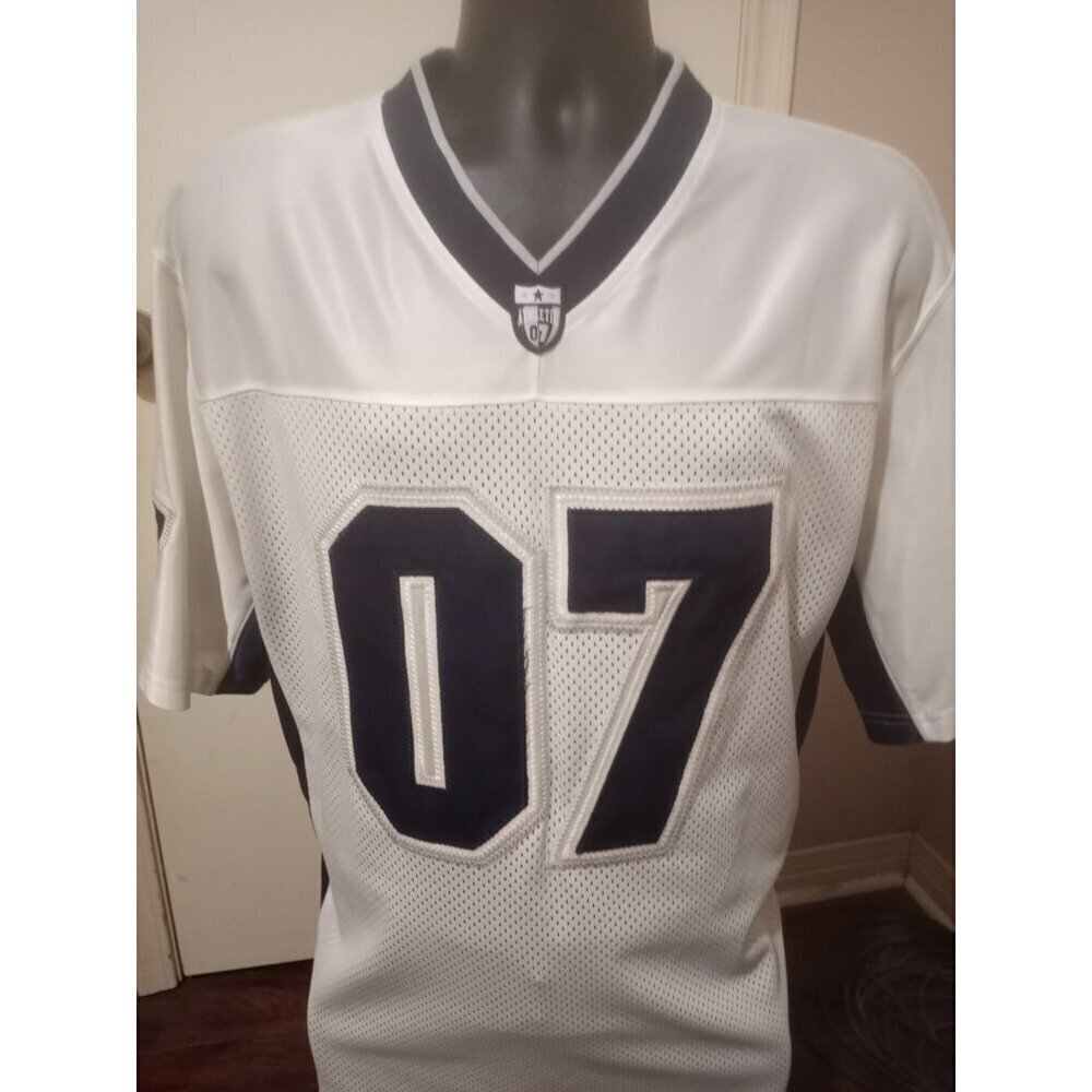 VINTAGE ATHLETIC WORKS MENS MEDIUM M WHITE EMBROIDERED #07 JERSEY
